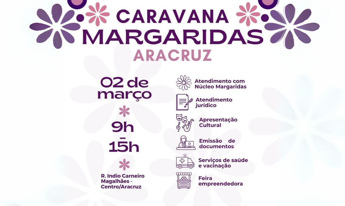 Aracruz recebe no próximo sábado (02) a Caravana Margaridas