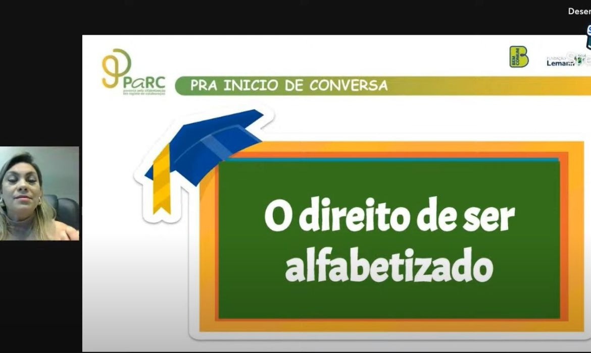 Palestra virtual debate a alfabetização sem segredo: o essencial à prática