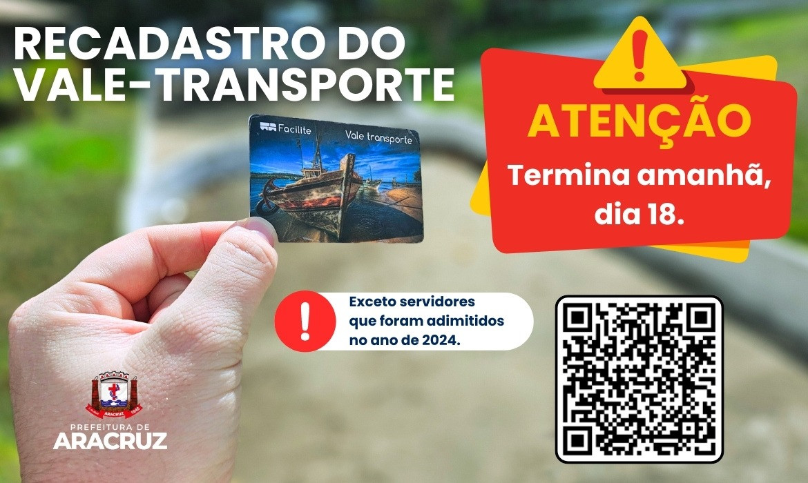 Termina amanhã o prazo para recadastramento do vale-transporte de servidores