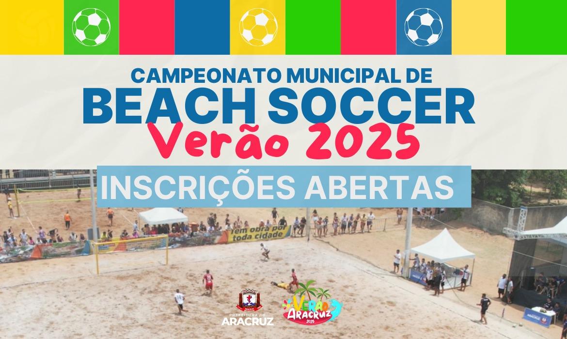 Abertas inscrições para o Campeonato Municipal de Beach Soccer 2025