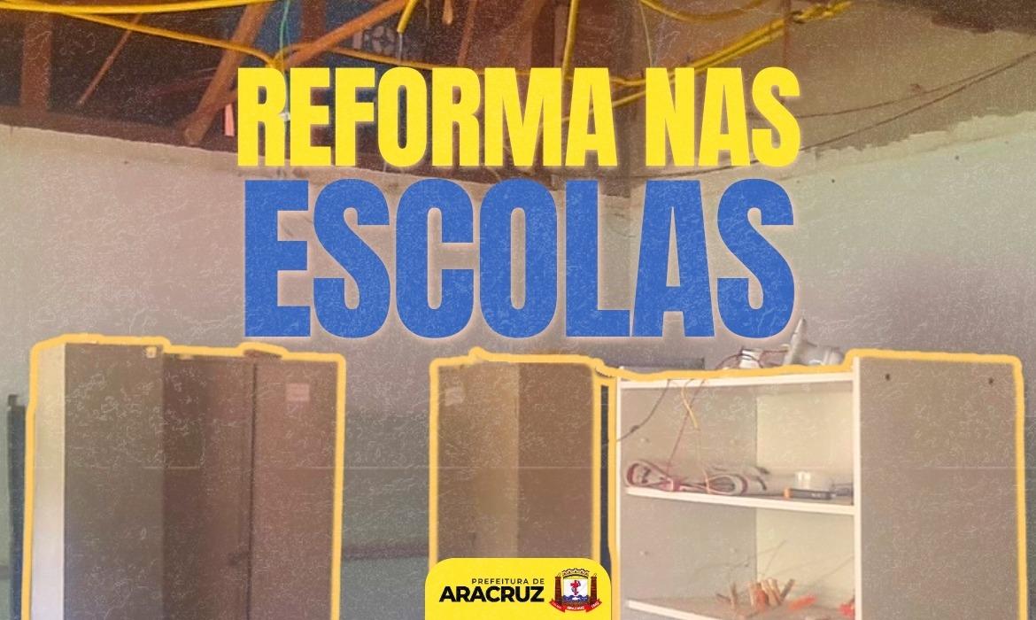 Prefeitura realiza manutenções nas escolas durante o período de férias