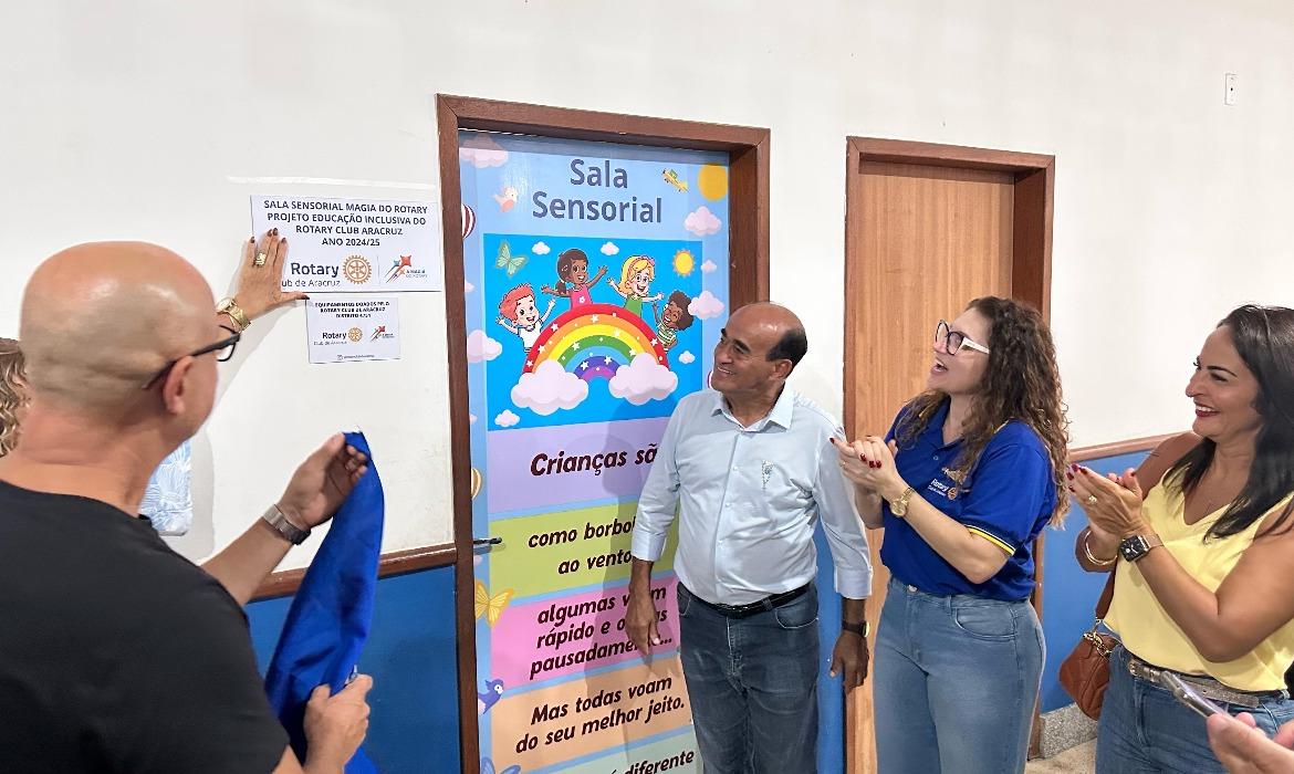 EMEF Placidino Passos é a primeira escola da Rede Municipal de Ensino contemplada com a Sala Sensorial Magia do Rotary