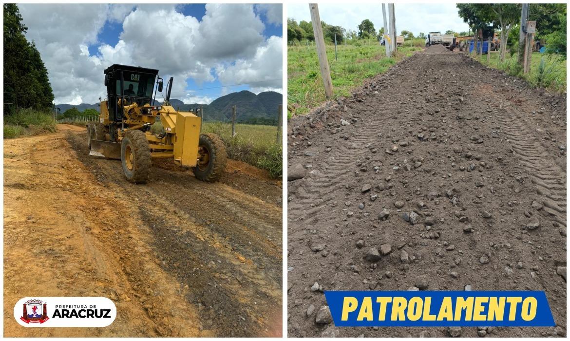 Agricultura avança no cronograma de patrolamento das estradas rurais