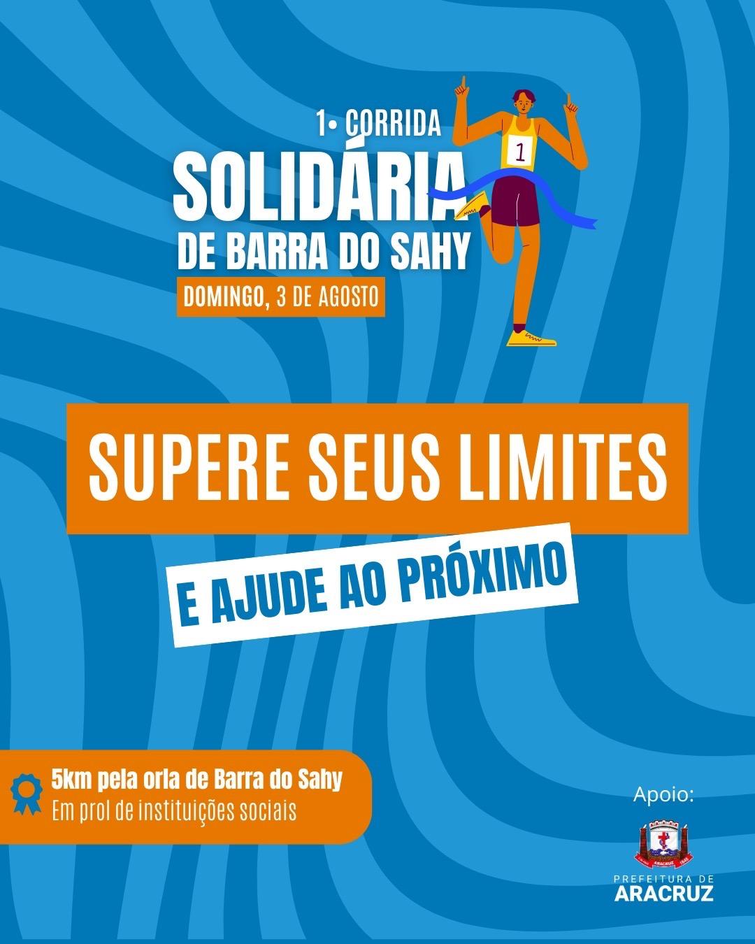 Capa 1º CORRIDA SOLIDÁRIA DE BARRA DO SAHY