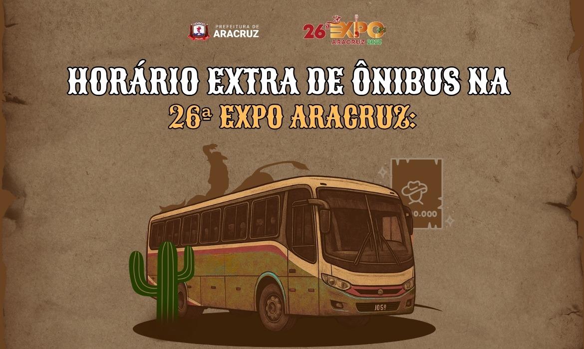 Transporte municipal terá horários especiais durante os quatro dias da 26ª Expo Aracruz