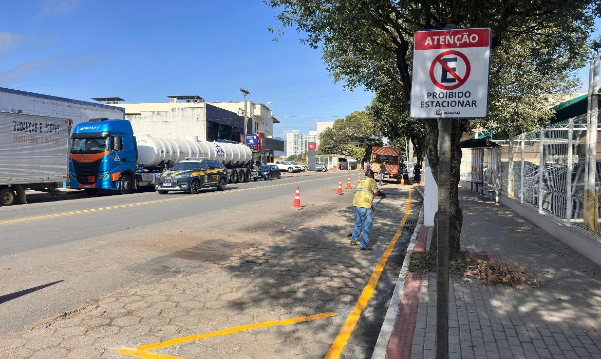 Mobilidade Urbana intensifica a revitalização na sinalização viária do município