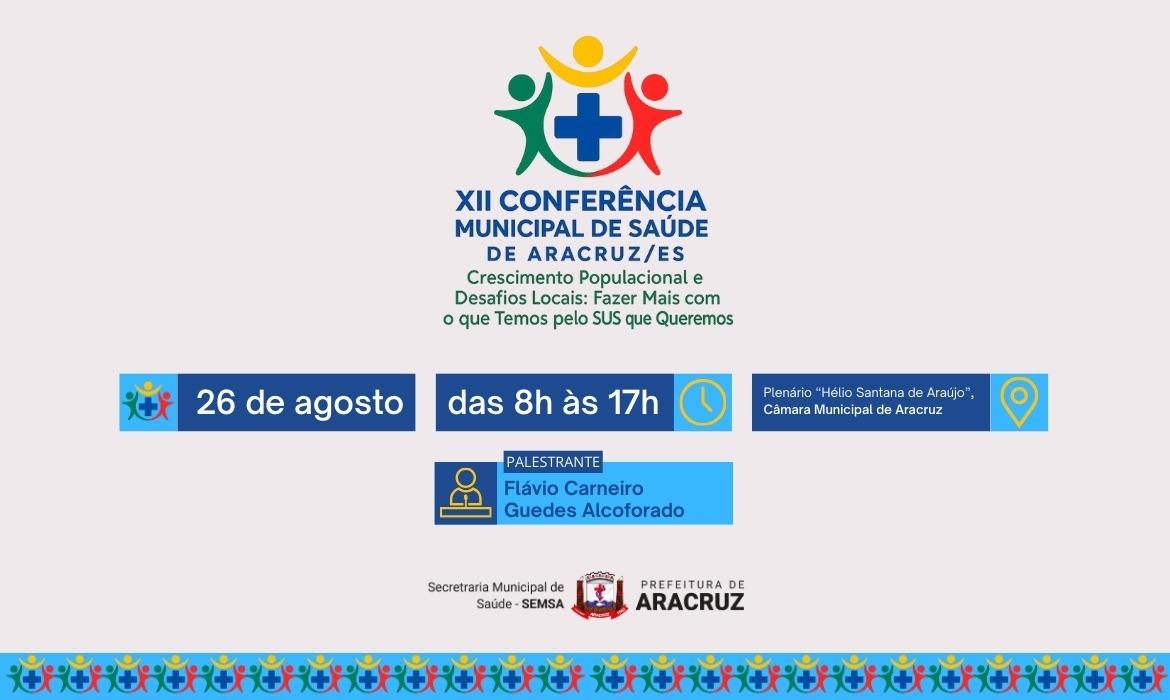 Inscrições abertas para a XII Conferência Municipal de Saúde