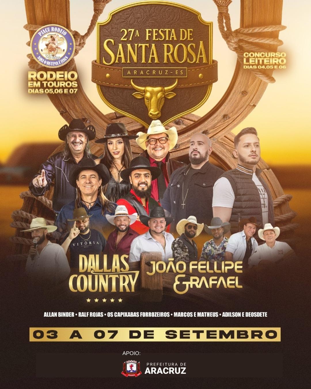 Capa 27ª FESTA DE SANTA ROSA – ARACRUZ/ES