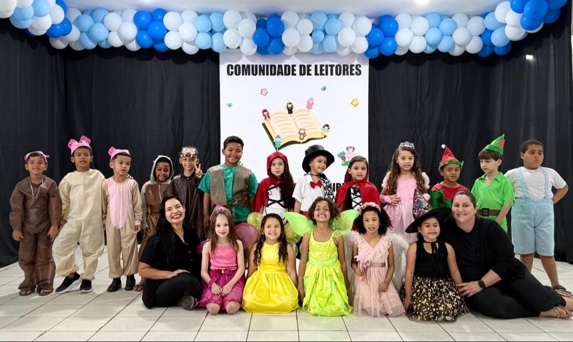 Estudantes do Cmei Francisca Rocha Ribeiro dão show na culminância do projeto Comunidade de Leitores