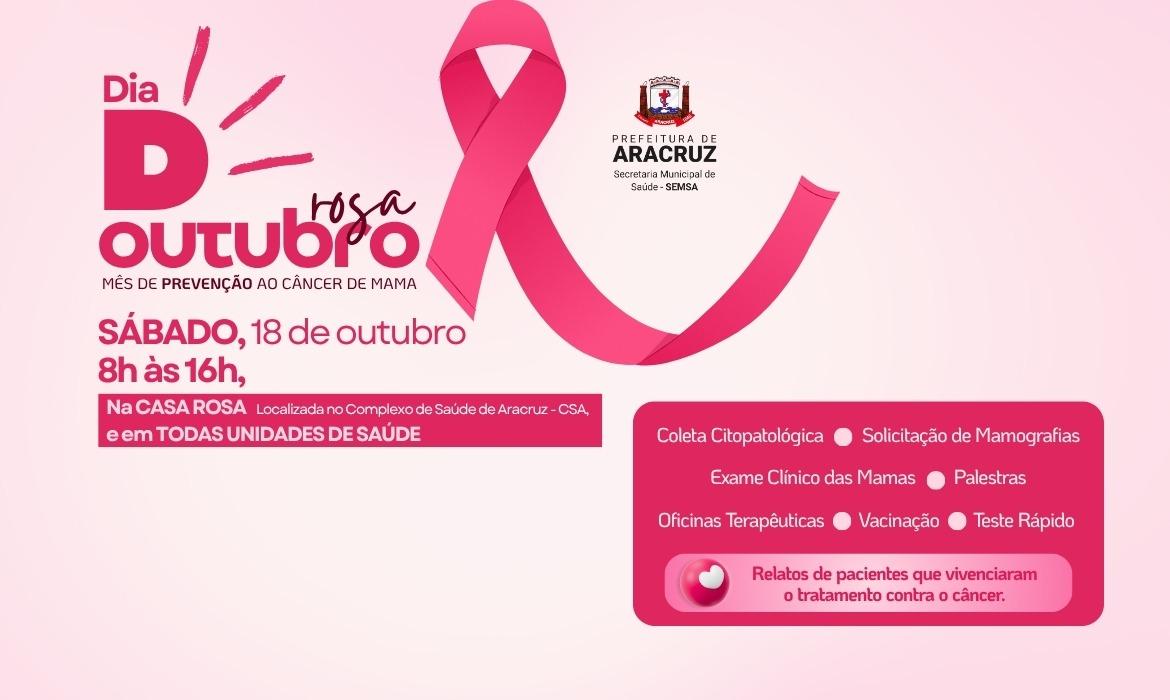 Outubro Rosa: prefeitura promove Dia D neste sábado (18)