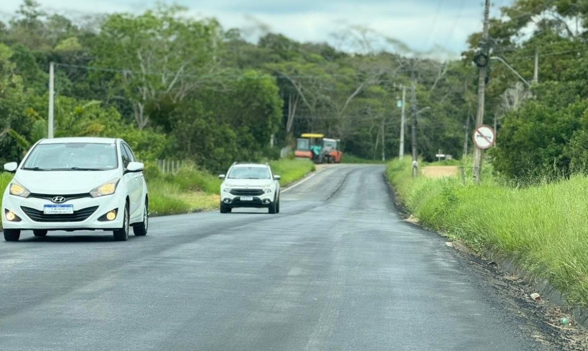 DER-ES realiza recapeamento da rodovia Primo Bitti entre Aracruz e Coqueiral