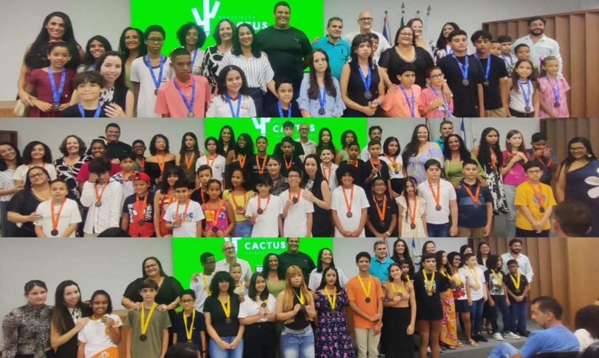 Premiação da Olimpíada Cactus celebra talento e esforço de estudantes e educadores da Rede Municipal de Ensino