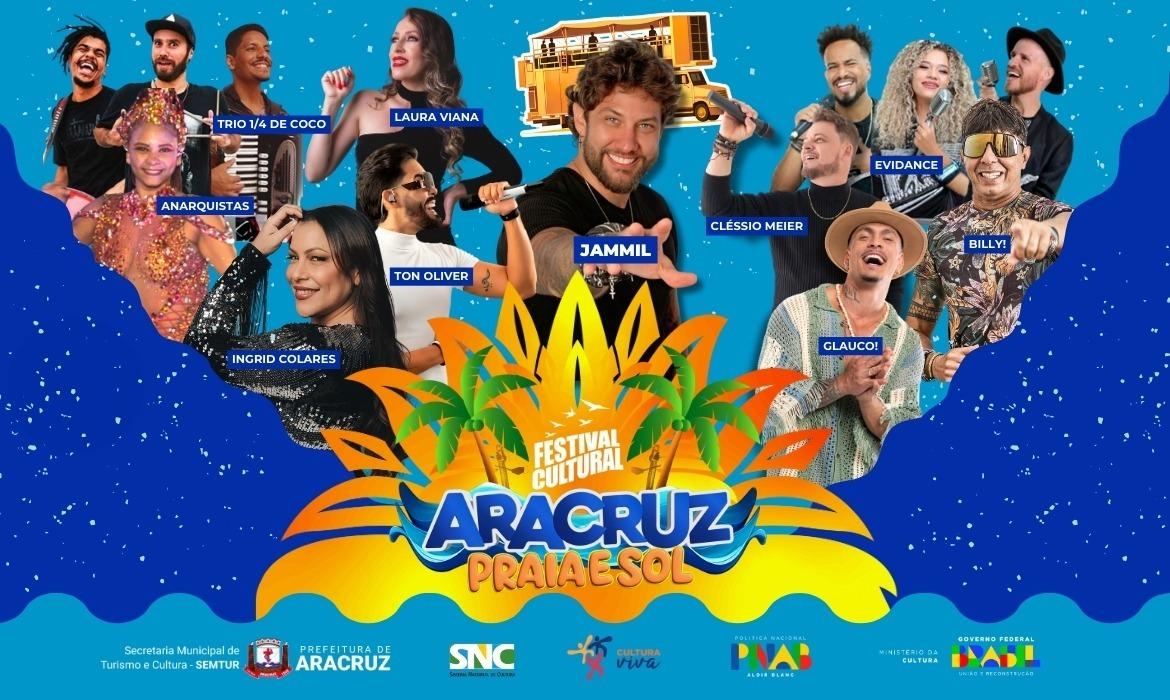 Verão Aracruz 2026: banda Jammil é atração nacional na Barra do Sahy neste domingo (18)