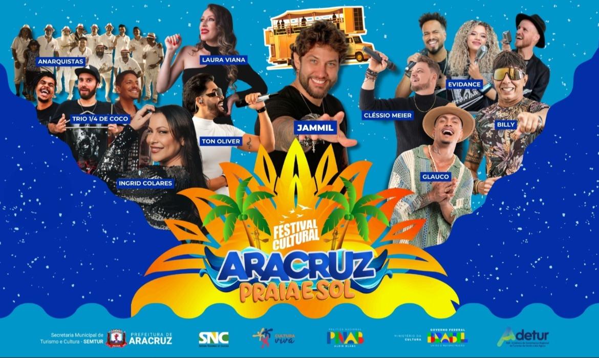 Verão Aracruz 2026: banda Jammil é atração nacional na Barra do Sahy neste domingo (18)