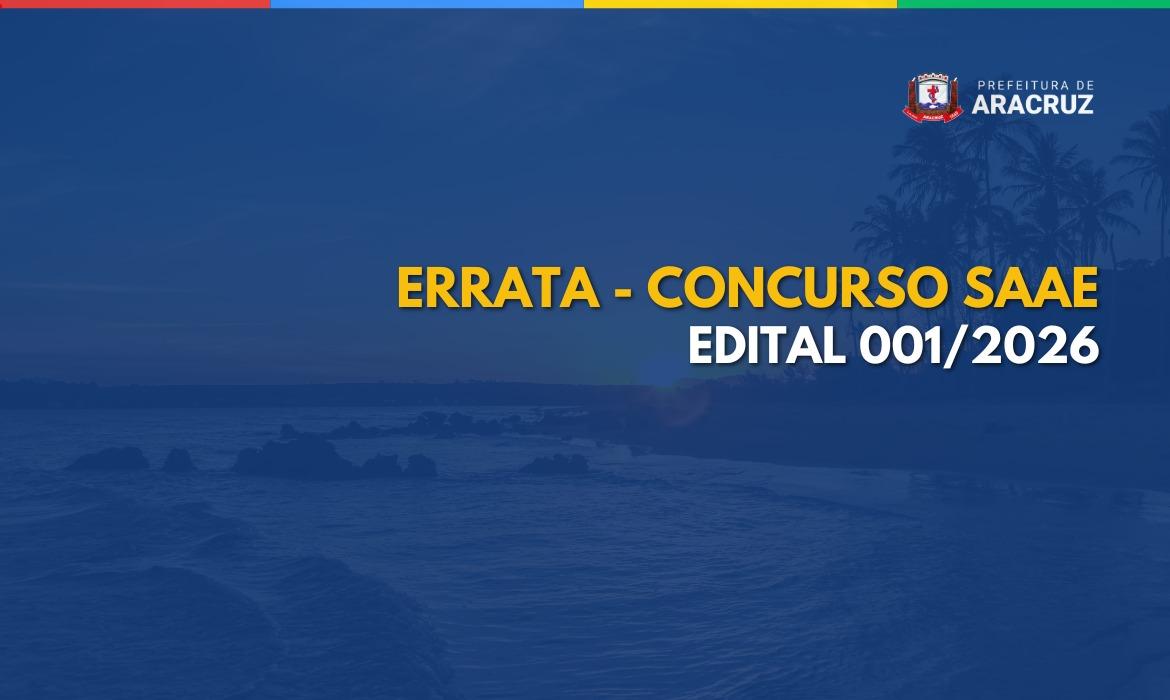 Errata: concurso do Saae de Aracruz oferece vagas para nível fundamental, médio, técnico