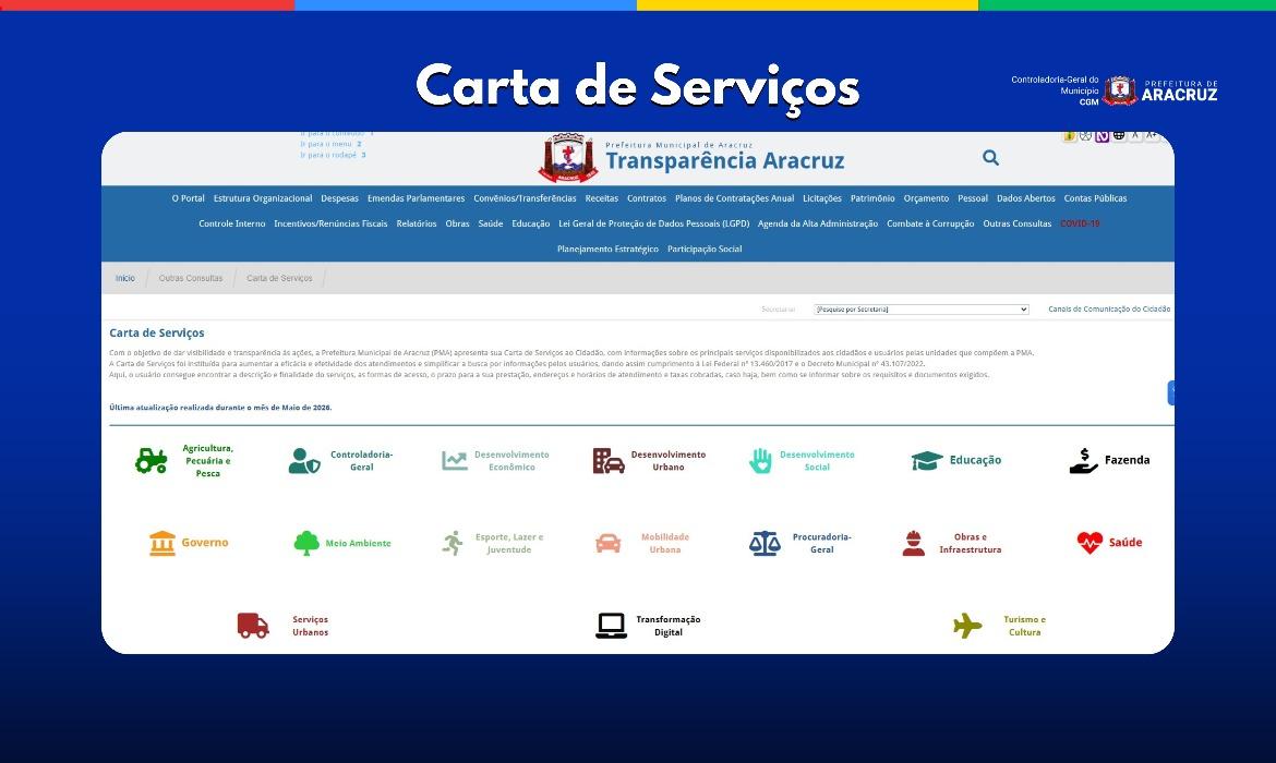 Controladoria reorganiza 190 serviços públicos e amplia acesso da população às informações