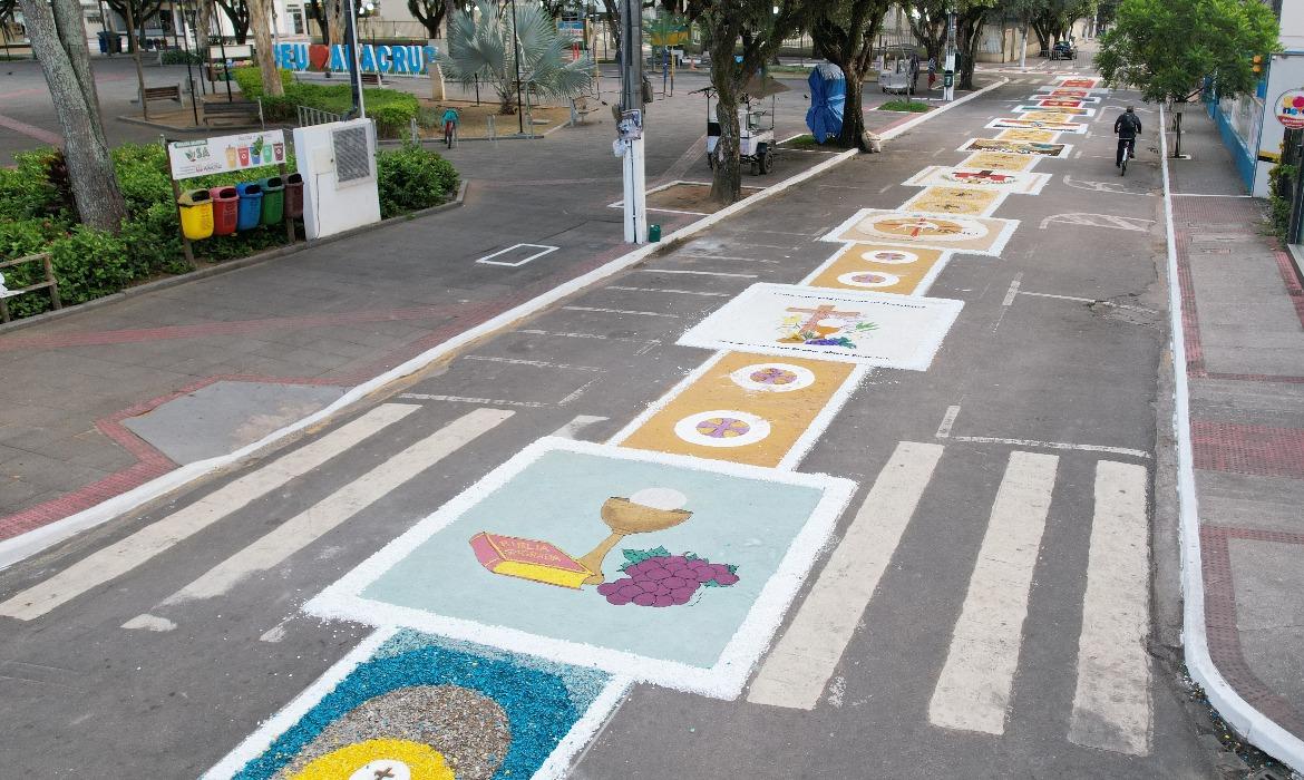 Mobilidade Urbana realiza interdições de vias para confecção dos tapetes de Corpus Christi
