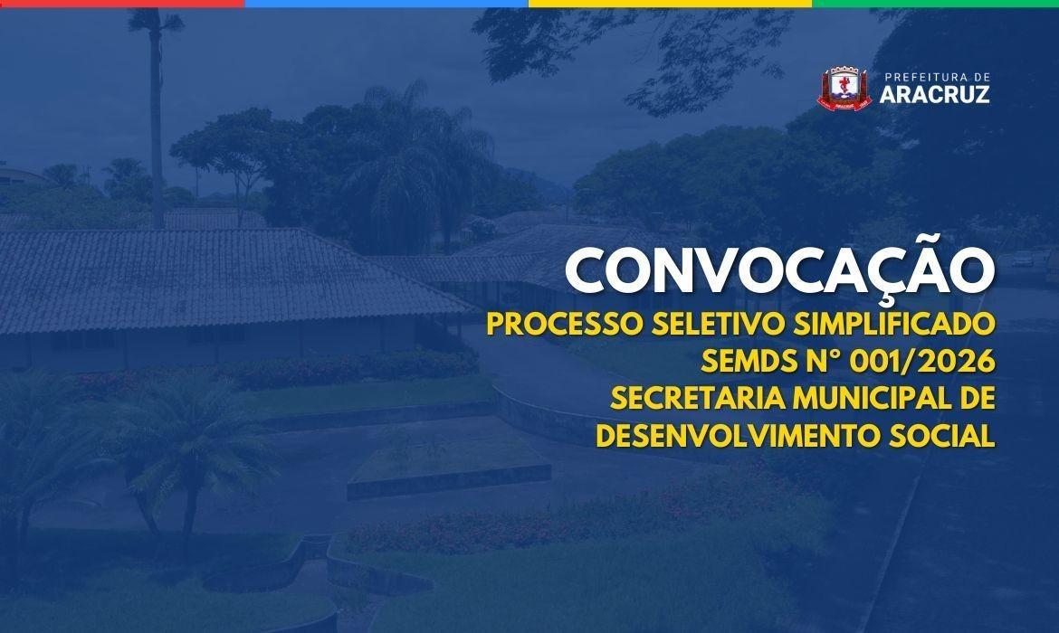 11ª CONVOCAÇÃO - SEMDS Nº 001/2026