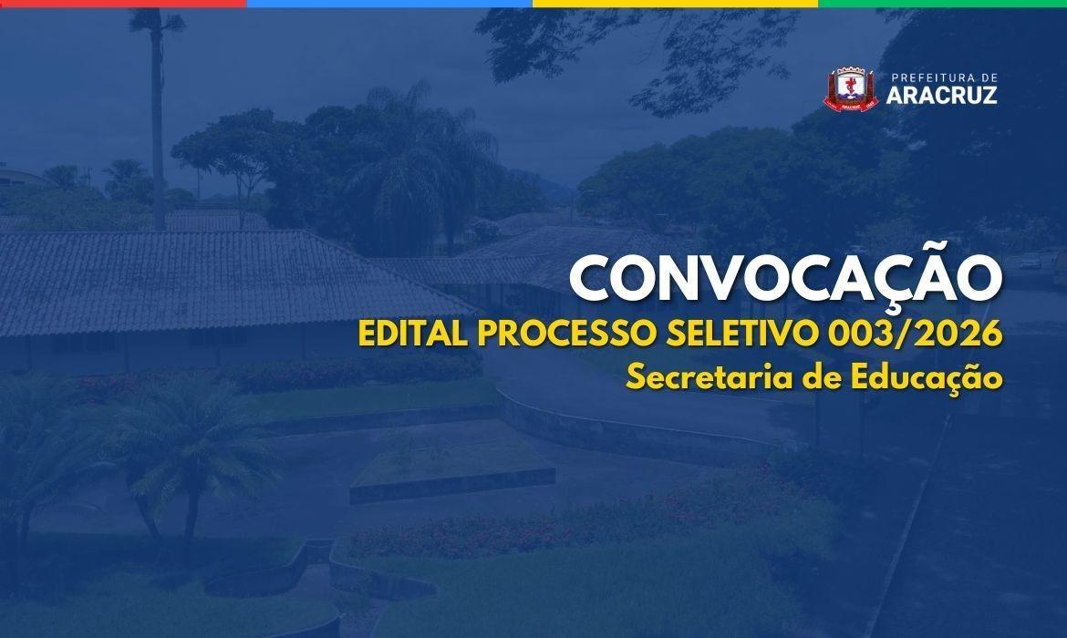 Convocação Nº 11 - Edital 003/2026 - Semed