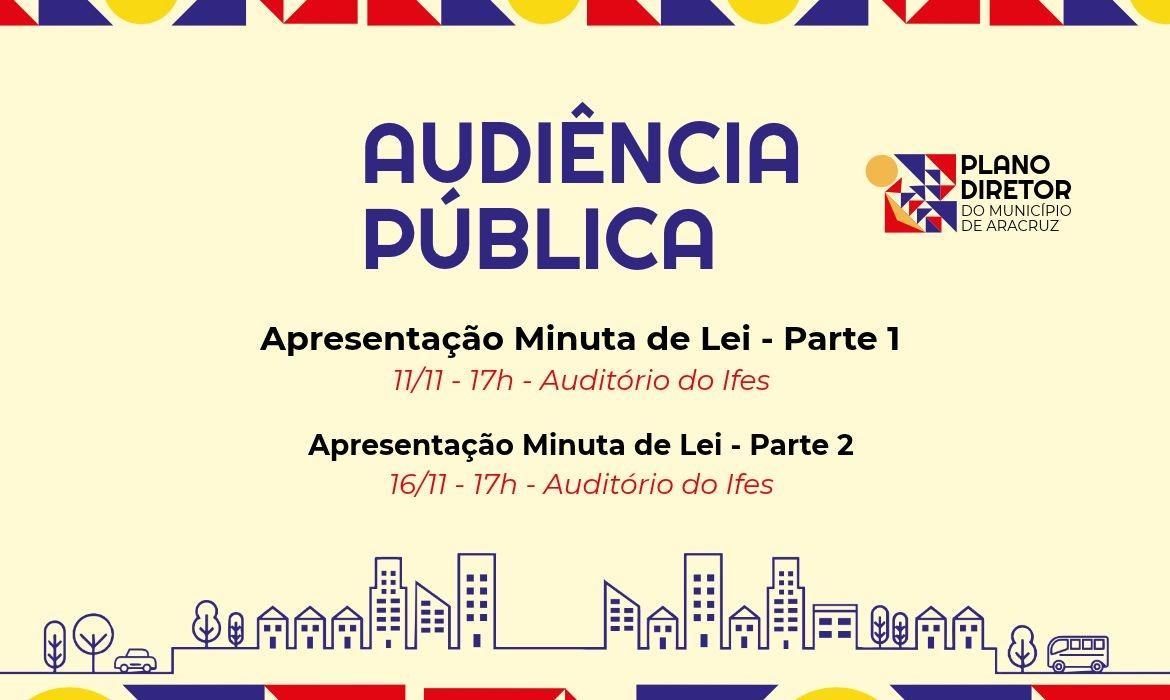 PDM: Semdur realiza mais duas Audiências Públicas para apresentação da Minuta de Lei