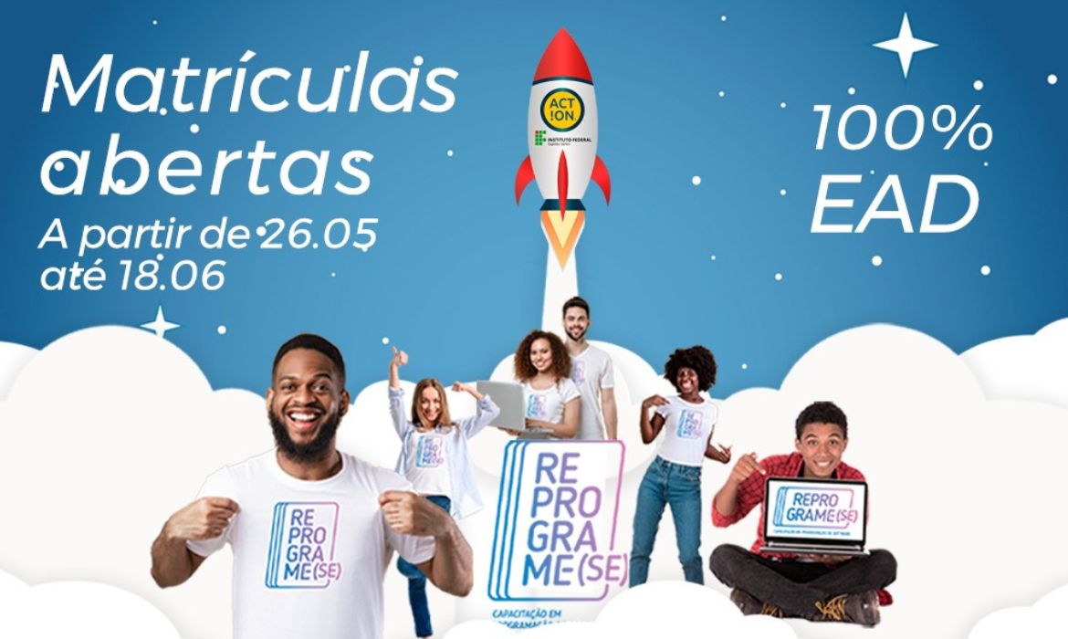 Inscrições do Reprograma-se vão até o dia 18 de junho