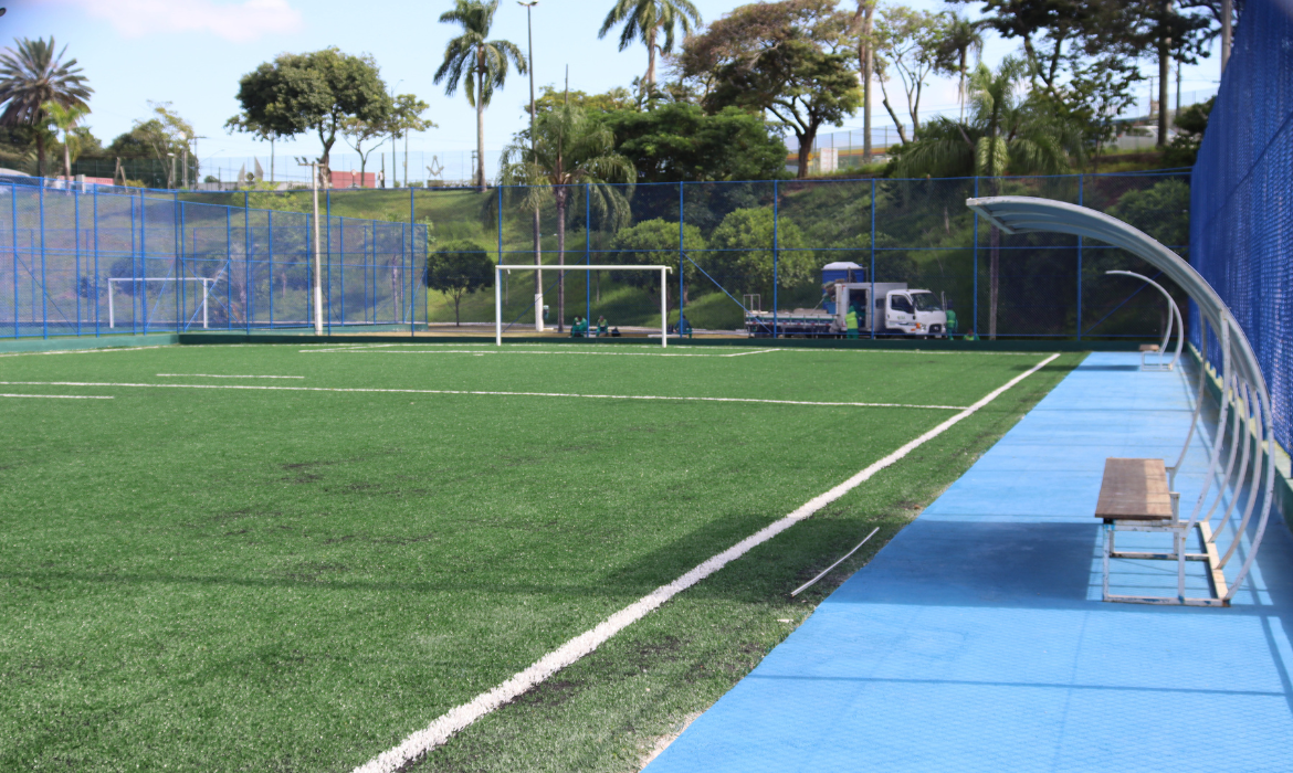 Campos de futebol na Praça da Paz serão inaugurados na próxima quinta-feira (15)