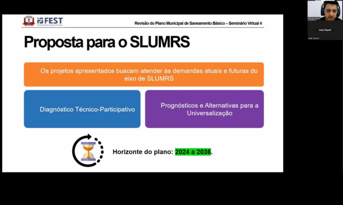 Prefeitura de Aracruz realiza ciclo de seminários virtuais para Revisão do Plano Municipal de Saneamento Básico