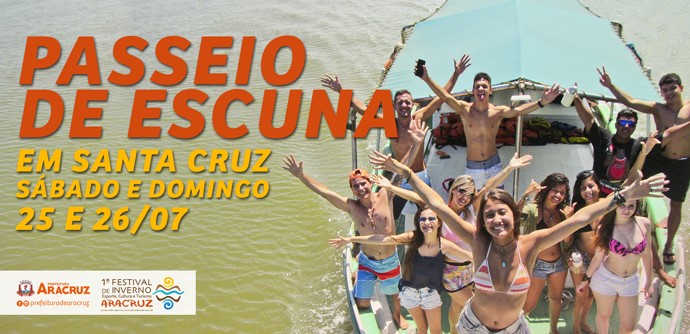 Festival de Inverno terá passeio de escuna nos dias 25 e 26 de julho