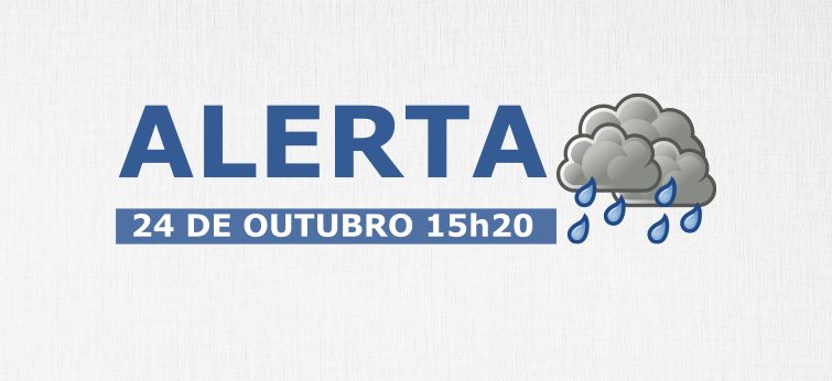 Alerta para grande volume de chuva neste final de semana