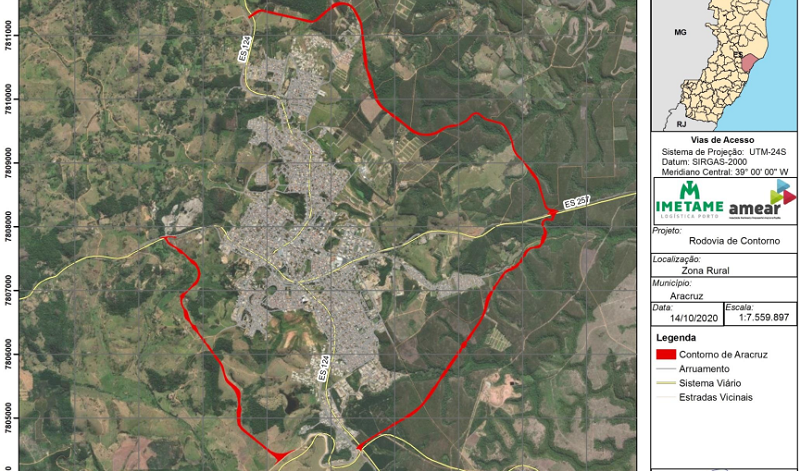 Prefeitura divulga relatório de impacto ambiental da rodovia do contorno (Norte-Sul) e disponibiliza formulário de manifestações