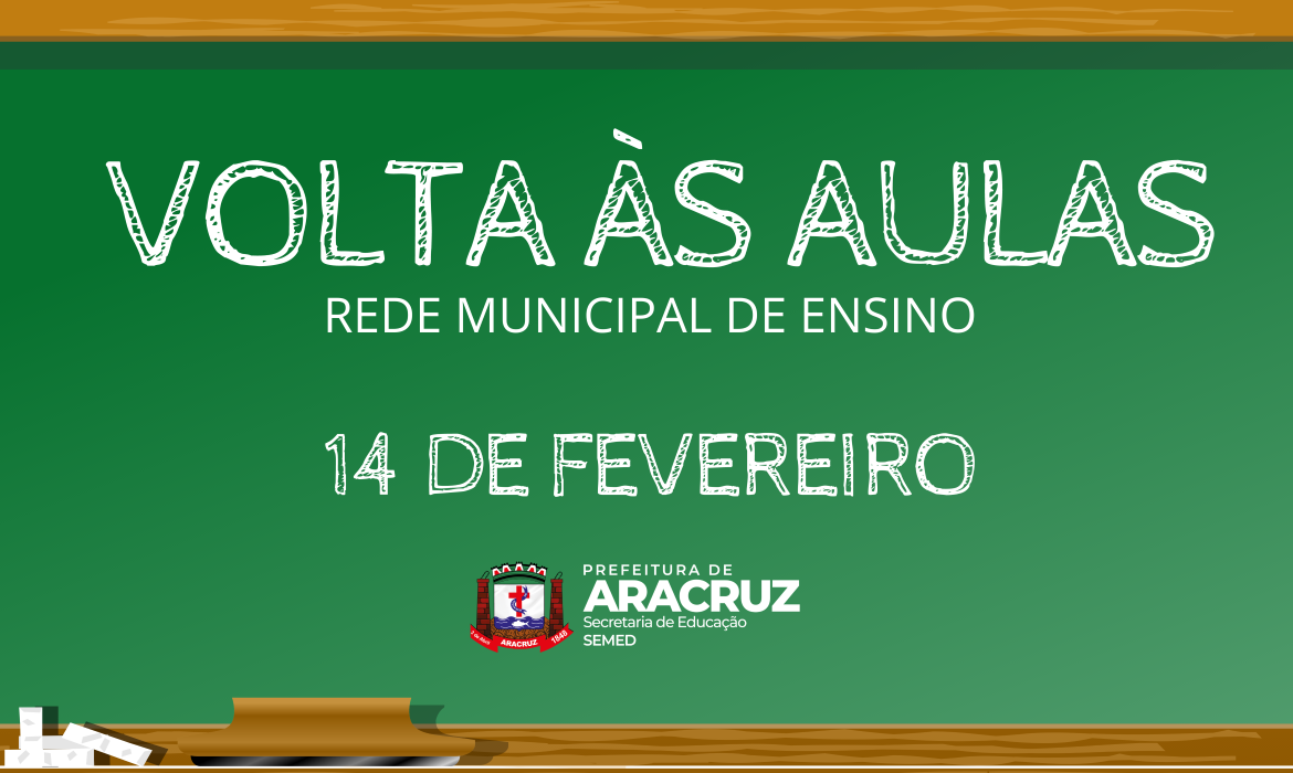 Estudantes da rede municipal de ensino voltam às aulas na segunda-feira (14/02)