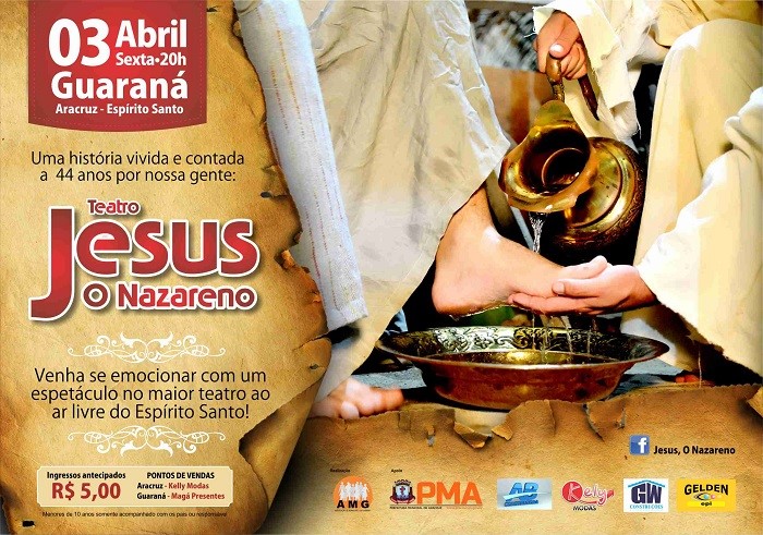 Auto da Paixão de Cristo “Jesus o Nazareno” será encenado em Guaraná.