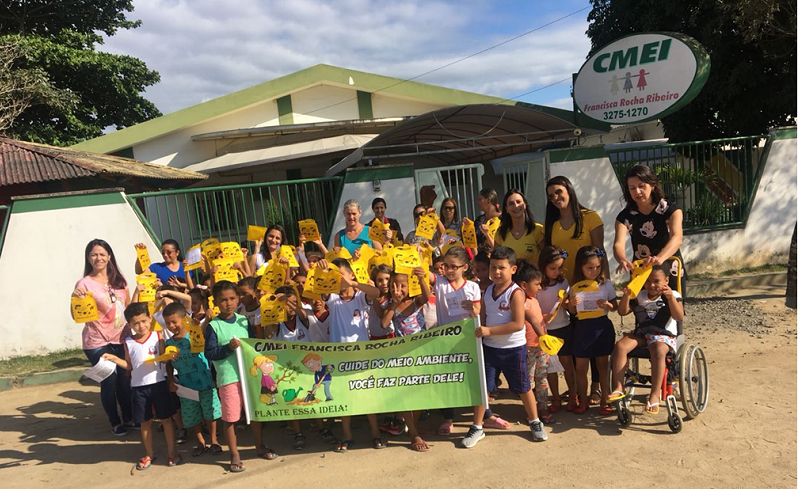 CMEI Francisca Rocha Ribeiro realiza panfletagem de sensibilização em prol do meio ambiente