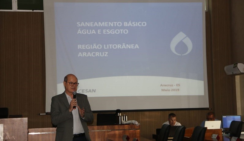 SAAE e Cesan apresentam ao legislativo proposta de sistema de esgotamento sanitário para a orla de Aracruz