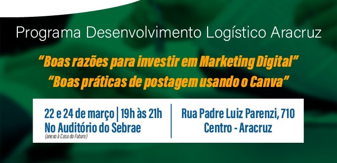 Prefeitura vai promover mais um ciclo de palestras do Programa Desenvolvimento Logístico Aracruz  