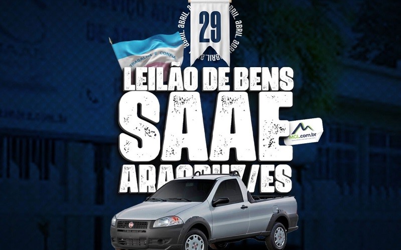 Abertura de sessão do Leilão de Bens do SAAE se iniciará no dia 29 de abril