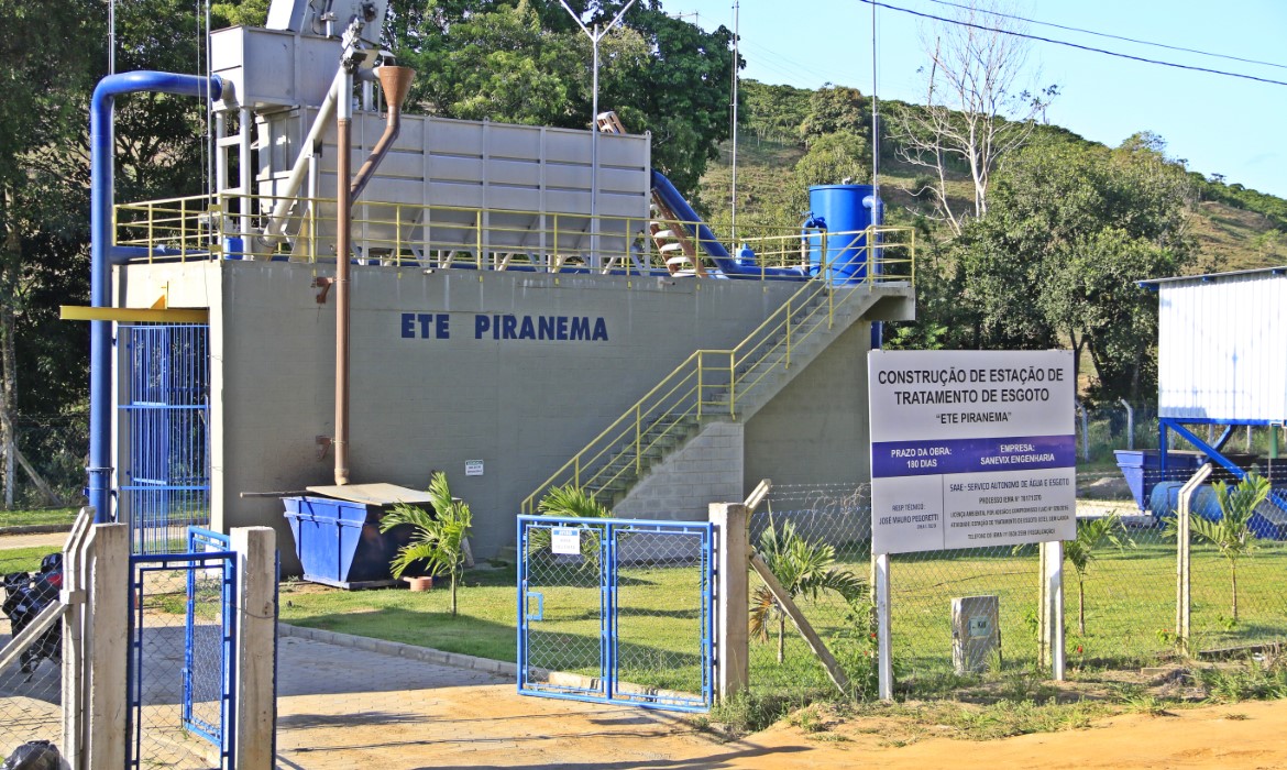 Mais de seis mil residências beneficiadas com a Estação de Tratamento de Esgoto Piranema 