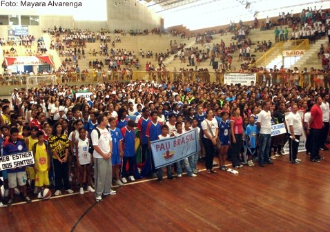 Ginásio da Arca lotado para abertura dos Jogos Escolares Municipais de Aracruz