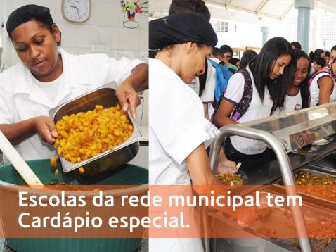 Alunos da rede municipal têm cardápio especial para a semana das crianças