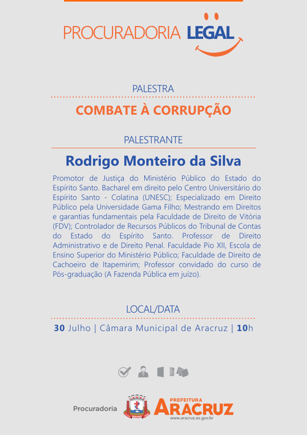 Procuradoria Legal apresenta palestra "Combate à Corrupção"